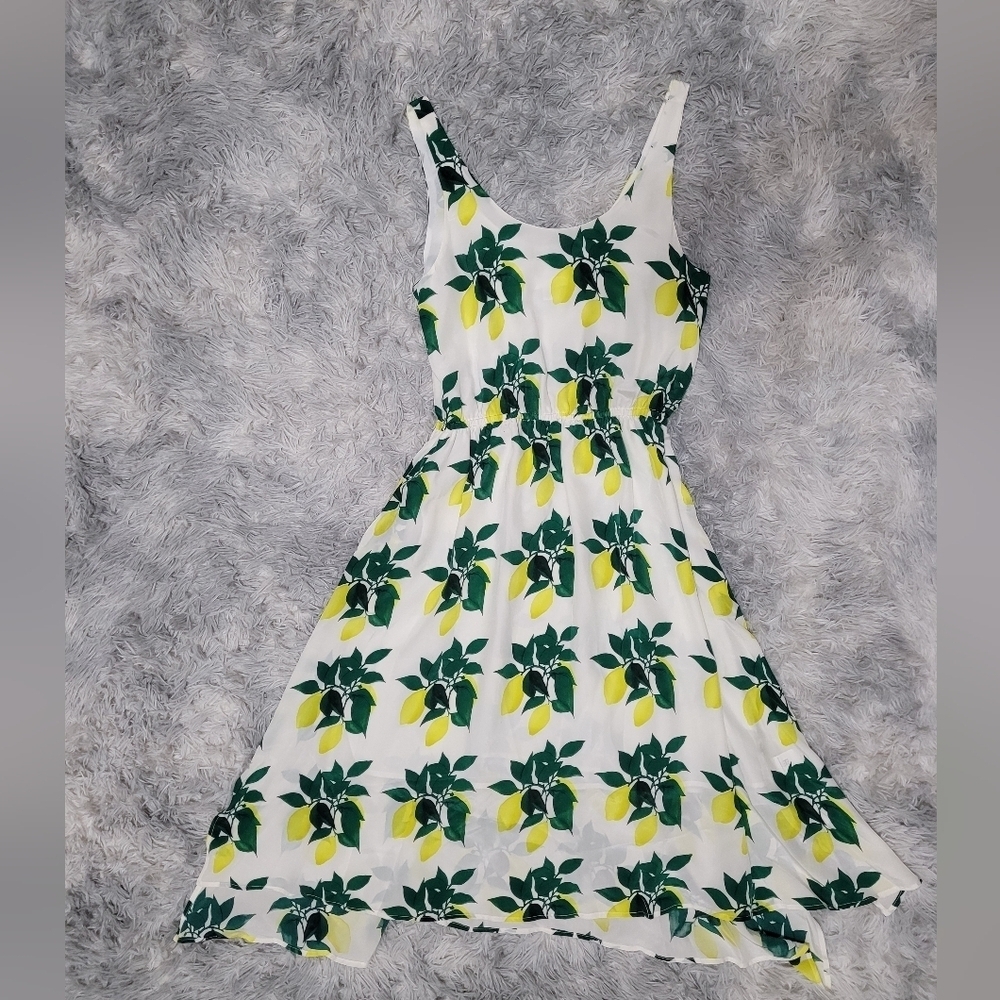 Anthropologie Rachel Rose 100% Silk, Lemon Tree Dress, Size S, NWOT - Picture 3 of 5